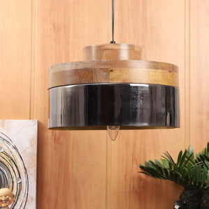 Natural Wooden Wood Hanging Lights - 8002 - Included Bulb