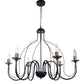 Irisa Black Iron Chandelier  | E14 holder | Included Bulb | Eliante by Jainsons Lights
