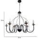 Irisa Black Iron Chandelier  | E14 holder | Included Bulb | Eliante by Jainsons Lights