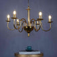 Luxify Antique Gold Iron Chandelier  | E14 holder | Included Bulb | Eliante by Jainsons Lights