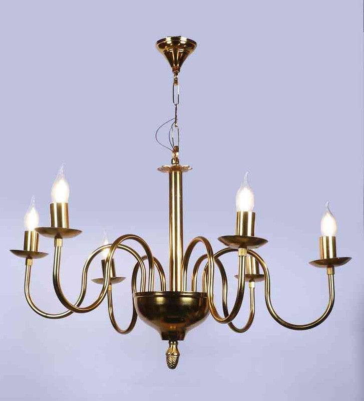 Luxify Antique Gold Iron Chandelier  | E14 holder | Included Bulb | Eliante by Jainsons Lights