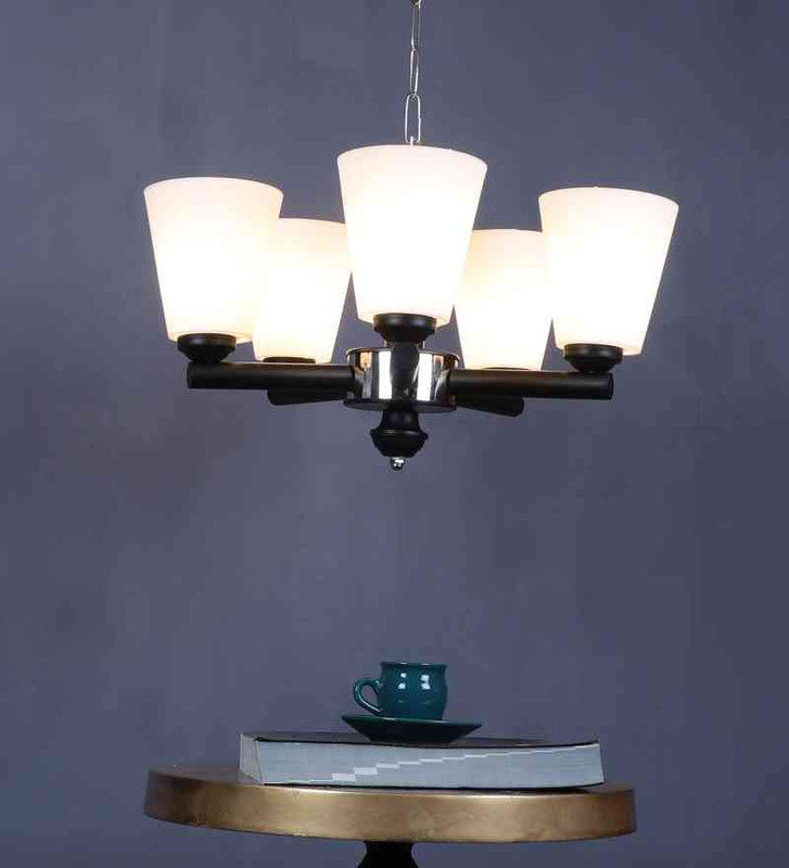 Nevia Black Iron Chandelier  | E27 holder | Included Bulb | Eliante by Jainsons Lights