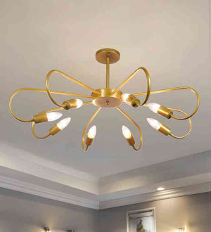 Thelia Antique Gold Iron Chandelier  | E27 holder | Included Bulb | Eliante by Jainsons Lights