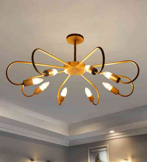 Thelia Antique Gold Iron Chandelier  | E27 holder | Included Bulb | Eliante by Jainsons Lights