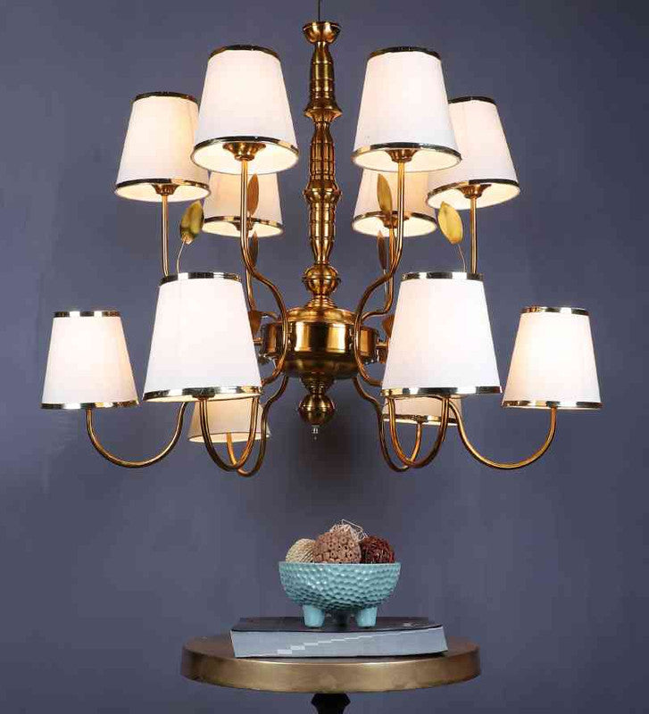 Nevara Antique Gold Iron Chandelier  | E27 holder | Included Bulb | Eliante by Jainsons Lights