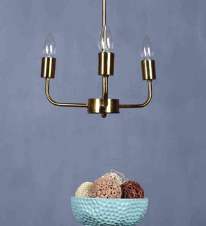 Viridya Antique Gold Iron Chandelier  | E27 holder | Included Bulb | Eliante by Jainsons Lights