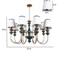 Lynera Antique Gold Iron Chandelier  | E27 holder | Included Bulb | Eliante by Jainsons Lights