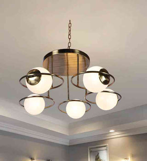 Solira Antique Gold Iron Chandelier  | E27 holder | Included Bulb | Eliante by Jainsons Lights