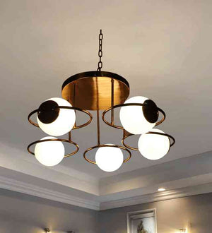 Solira Antique Gold Iron Chandelier  | E27 holder | Included Bulb | Eliante by Jainsons Lights