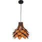 Orisca Brown Wood Hanging Light  | E27 holder | Included Bulb | Eliante by Jainsons Lights