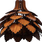 Orisca Brown Wood Hanging Light  | E27 holder | Included Bulb | Eliante by Jainsons Lights