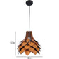 Orisca Brown Wood Hanging Light  | E27 holder | Included Bulb | Eliante by Jainsons Lights