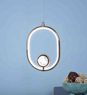 Illuma Rose Gold Iron Hanging Light  | Inbuilt LED |  | Eliante by Jainsons Lights