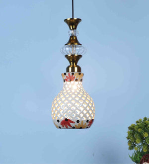 Zaryon Gold Iron Hanging Light  | E27 holder | Included Bulb | Eliante by Jainsons Lights