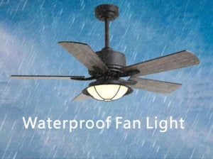 JS-FO - E-1005 High Speed Modern Designer Fans with Light Black Finish Abs Blades Size 1320mm Waterproof Fan