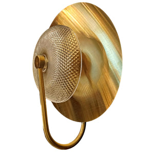 ELIANTE by Jainson Lights | Metal Gold Base Wall Light | Clear & Amber Glass Shade | Inbult Led - 3in1 - Warm/Neutral/White | CC-6004