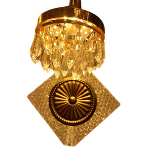 ELIANTE by Jainson Lights | Metal Gold Base Wall Light | Clear Cristal Shade | | CC-2710