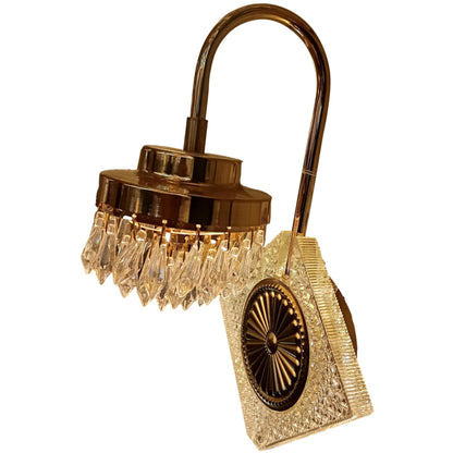 ELIANTE by Jainson Lights | Metal Gold Base Wall Light | Clear Cristal Shade | | CC-2710