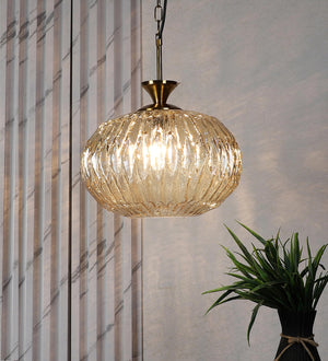 Eliante Glorix Pendant Light – Gold Glass, Metal (3007-1LP-Gold)