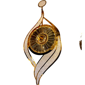 ELIANTE by Jainson Lights | Metal Gold Base Wall Light | Transperent Glass Shade | Inbult Led - 3in1 - Warm/Neutral/White | CC-HL8120