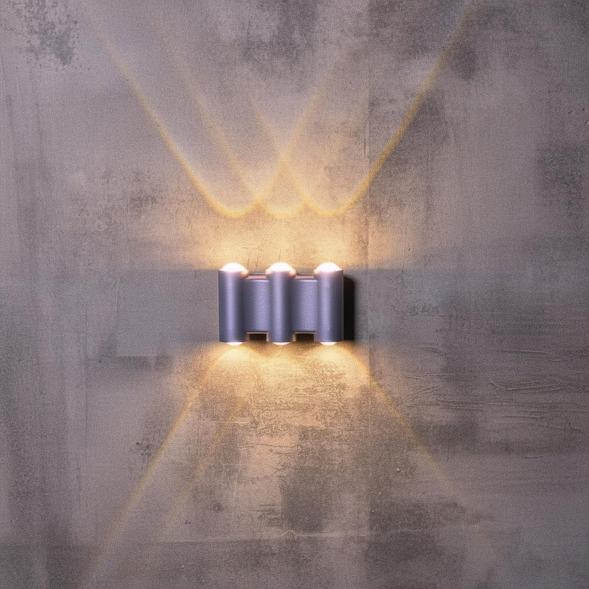 Eliante Up-Down Outdoor Wall Light – Grey, 3-Way (42473-3-7W-WW-GREY)