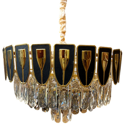 ELIANTE by Jainson Lights | Metal Gold Base Chandelier | Clear Glass Shade | | CC-1019-1