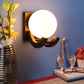 Black Wood Wall Light - 826-1W - Included Bulb