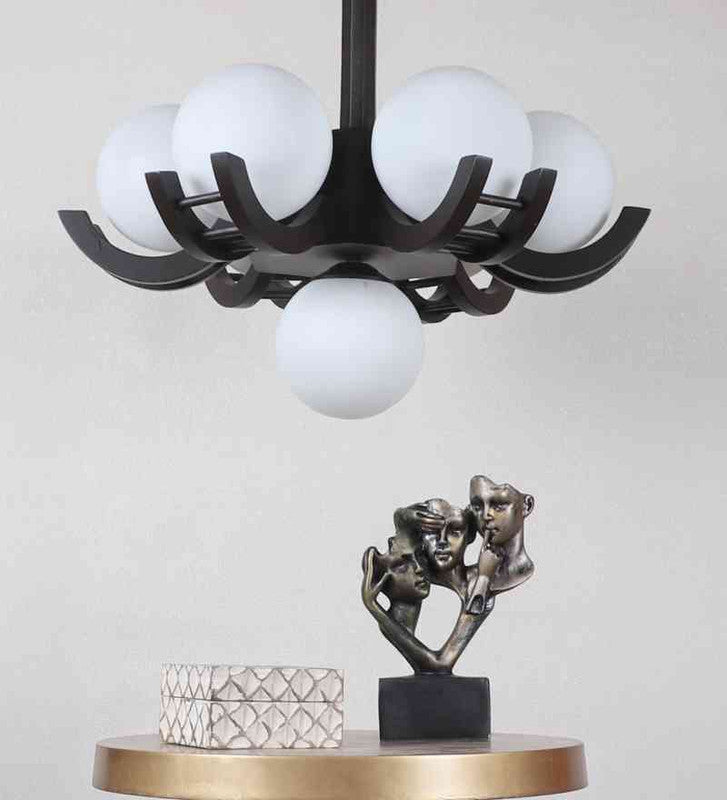 Zyflor Brown Wood Chandelier  | E27 holder | Included Bulb | Eliante by Jainsons Lights