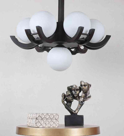 Zyflor Brown Wood Chandelier  | E27 holder | Included Bulb | Eliante by Jainsons Lights