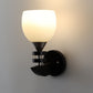 Black Wood Wall Light - 828-1W - Included Bulb