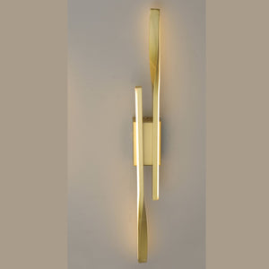 JS-SCH 8289L DOUBLE TWIST Led Wall Lights BRASS