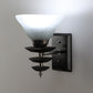 Black Wood Wall Light - 829-1W - Included Bulb