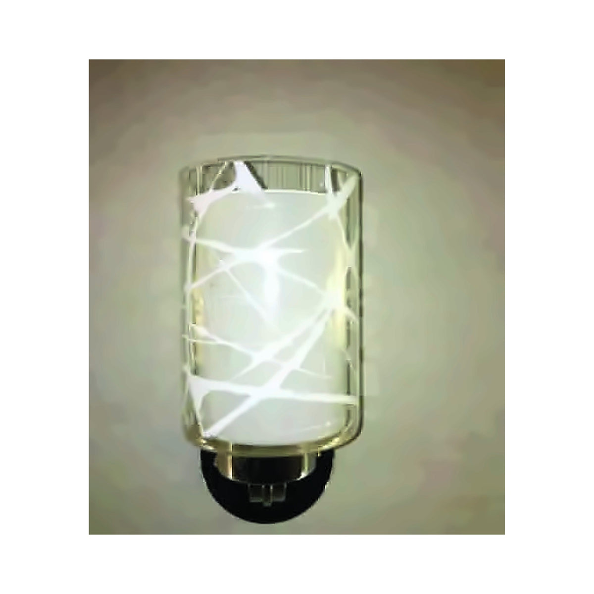 Eliante Swirl Glass Wall Light – Frosted & Clear, Metal