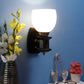Black Wood Wall Light - 830-1W - Included Bulb