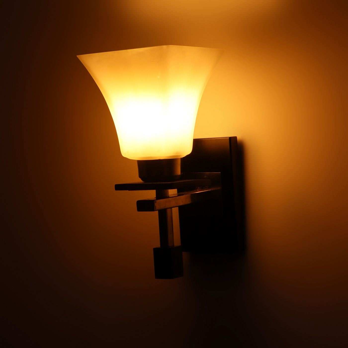 Black Wood Wall Light - 844-1W - Included Bulb
