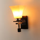 Black Wood Wall Light - 844-1W - Included Bulb
