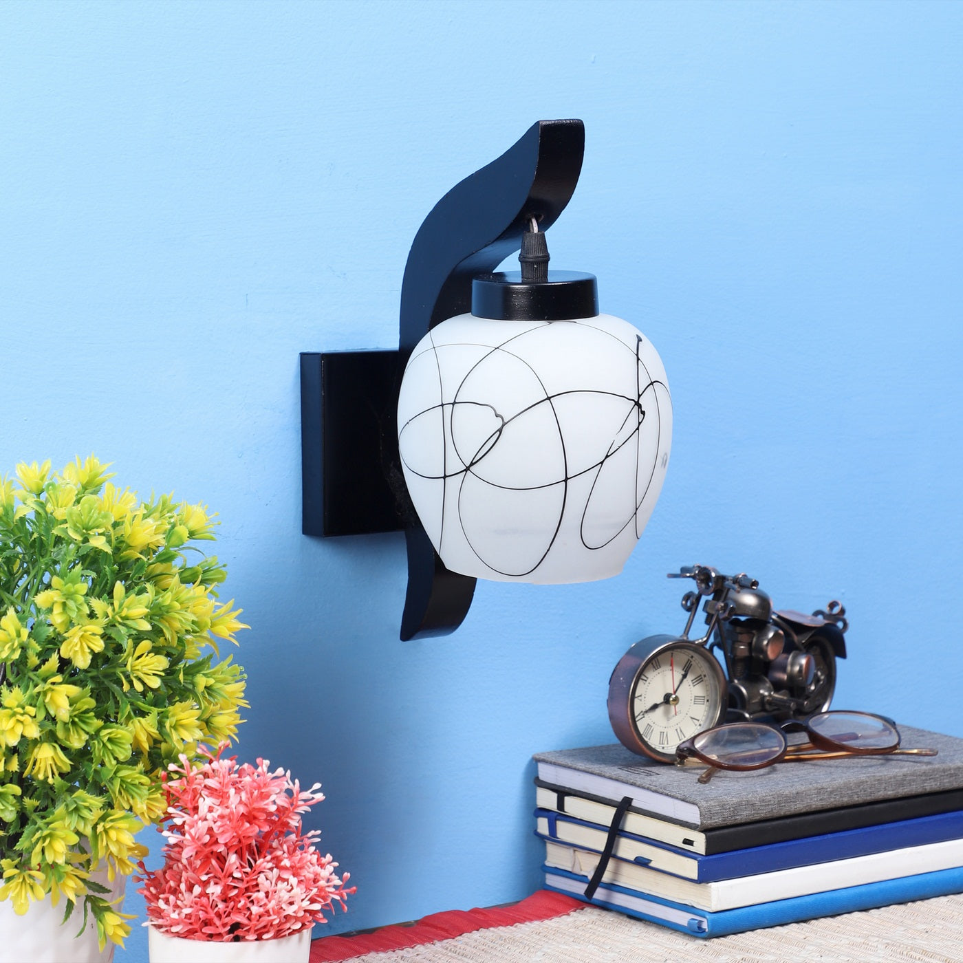 Black Metal Wall Light - 848-1W - Included Bulb
