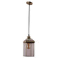 ELIANTE Gold Brass Base Transparent Glass Shade Hanging Light - 855-1Lp - Bulb Included