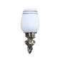 ELIANTE Antique Gold Aluminium Base White Glass Shade Wall Light - 8552-1W - Bulb Included