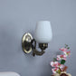 ELIANTE Antique Gold Aluminium Base White Glass Shade Wall Light - 8553-1W - Bulb Included