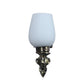 ELIANTE Antique Gold Aluminium Base White Glass Shade Wall Light - 8553-1W - Bulb Included