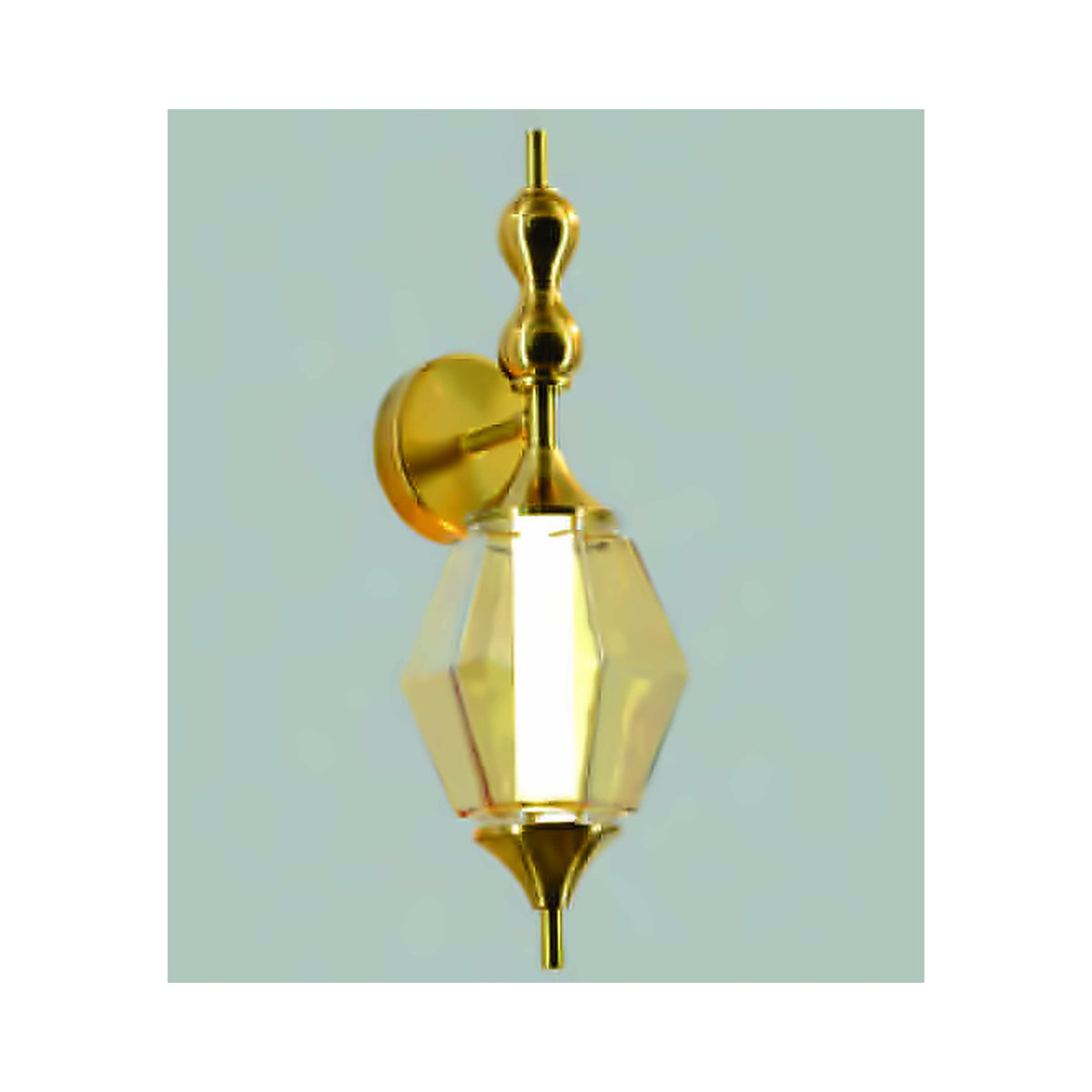 Eliante Faceted Classic Wall Light – Clear Glass, Metal