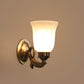 ELIANTE Antique Gold Aluminium Base Crackle Glass Shade Wall Light - 8651-1W - Bulb Included