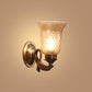 ELIANTE Antique Gold Aluminium Base Transparent Glass Shade Wall Light - 8654-1W - Bulb Included