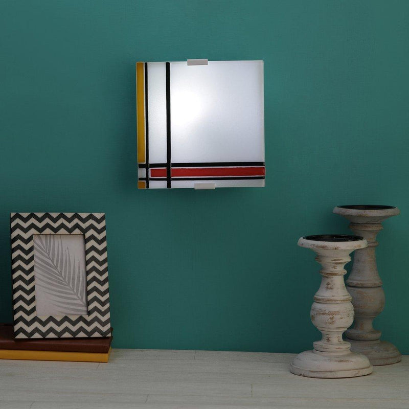 Metal Wall Mount Flush Light (White) | 87508 | Included Bulb | Eliante by Jainsons Lights