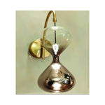 Eliante Hourglass Glass Wall Light – Gold & Clear, Metal