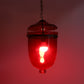 Glass Metal  Hanging Light-9-Beljar-Red-1lp - Included Bulb