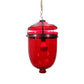 Glass Metal  Hanging Light-9-Beljar-Red-1lp - Included Bulb