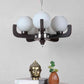 Orlux Brown Wood Chandelier  | E27 holder | Included Bulb | Eliante by Jainsons Lights