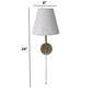 ELIANTE Gold Iron Base White Fabric Shade Wall Light - 9201-1W - Bulb Included